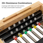 Lifitness Pilates Reformer,Rubberwood Pilates Reformer Bed for Home Workouts,Strengenth Training Machine with Jump Board,Pilaes Box