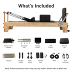 Lifitness Pilates Reformer,Rubberwood Pilates Reformer Bed for Home Workouts,Strengenth Training Machine with Jump Board,Pilaes Box