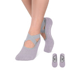 Pilates Socks for Women Non-Slip Grips & Straps, Yoga Socks Sticky Anti Skid for Barre Ballet Barefoot Workout