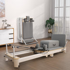 Li Fitness Pilates Reformer Set, Commercial Grade Foldable Pilates Machine with Jumpboard, Reformer Box, Pilates Mat & Socks for Home Workout, Gym Exercise Up to 280 KGs Capacity