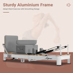 Li Fitness Pilates Reformer Set, Commercial Grade Foldable Pilates Machine with Jumpboard, Reformer Box, Pilates Mat & Socks for Home Workout, Gym Exercise Up to 280 KGs Capacity