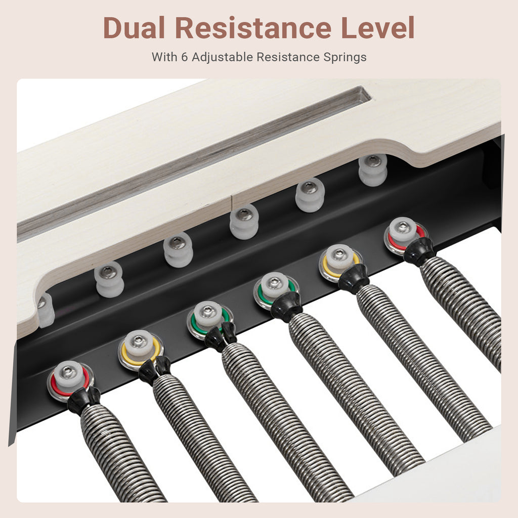 Li Fitness Pilates Reformer Set, Commercial Grade Foldable Pilates Machine with Jumpboard, Reformer Box, Pilates Mat & Socks for Home Workout, Gym Exercise Up to 280 KGs Capacity