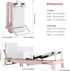 Li Fitness Pilates Reformer Set, Commercial Grade Foldable Pilates Machine with Jumpboard, Reformer Box, Pilates Mat & Socks for Home Workout, Gym Exercise Up to 280 KGs Capacity