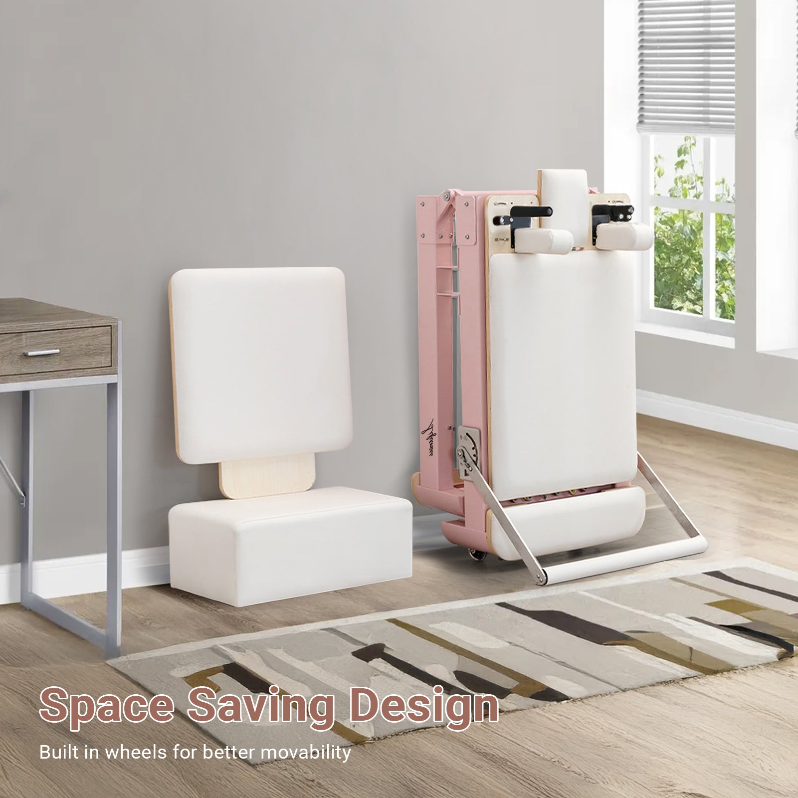 Li Fitness Pilates Reformer Set, Commercial Grade Foldable Pilates Machine with Jumpboard, Reformer Box, Pilates Mat & Socks for Home Workout, Gym Exercise Up to 280 KGs Capacity