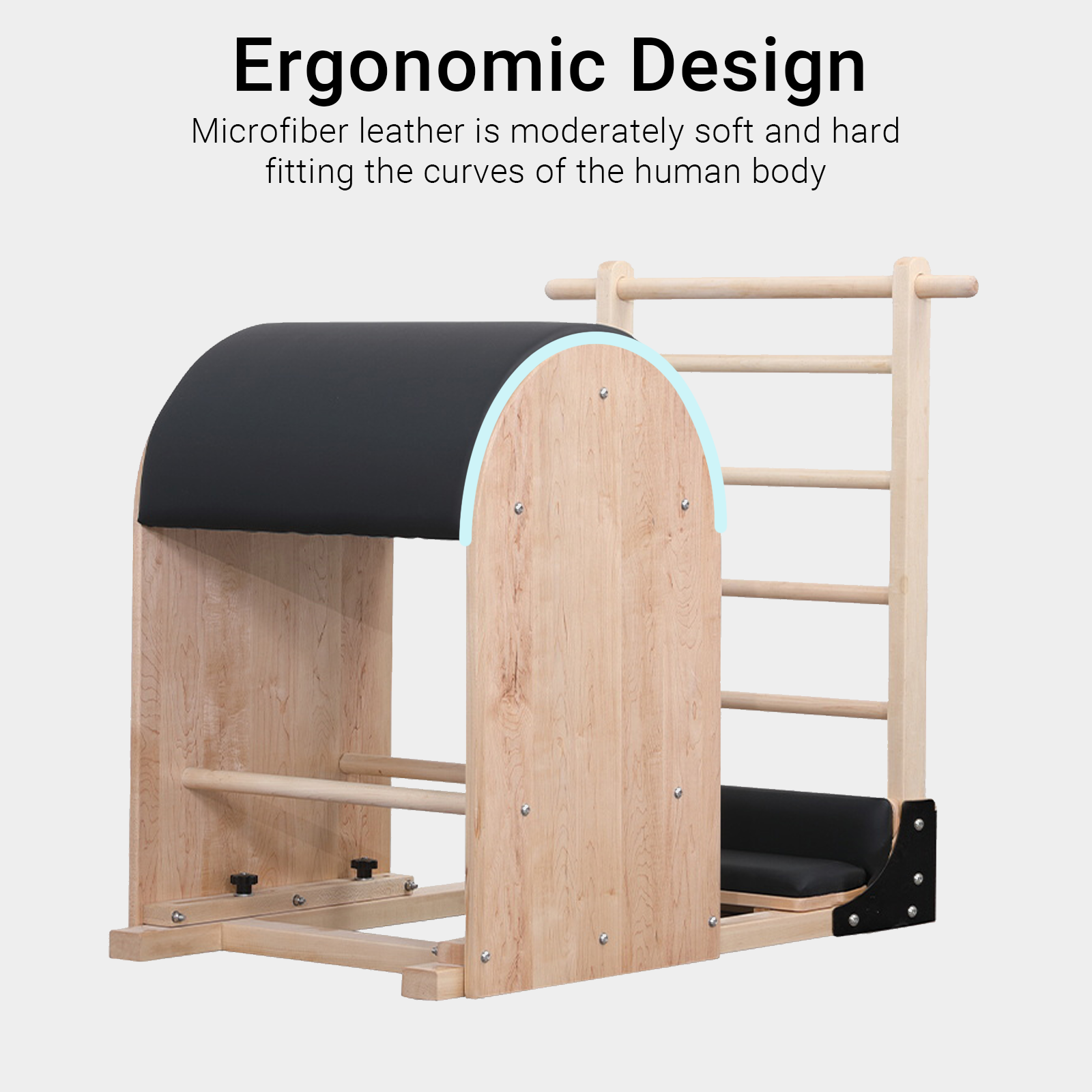 Pilates Ladder Barrel, Pilates Bucket Wooden Spine Corrector Pilates Machine for Balance Training, Core Strengthening and Stretching