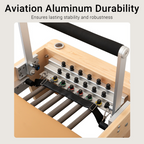 Pilates Reformer,Pilates Reformer Machine with Accessories Jump Board, Reformer Box for Home Workouts，Foldable Studio Grade Pilates Equipment Maple Wood