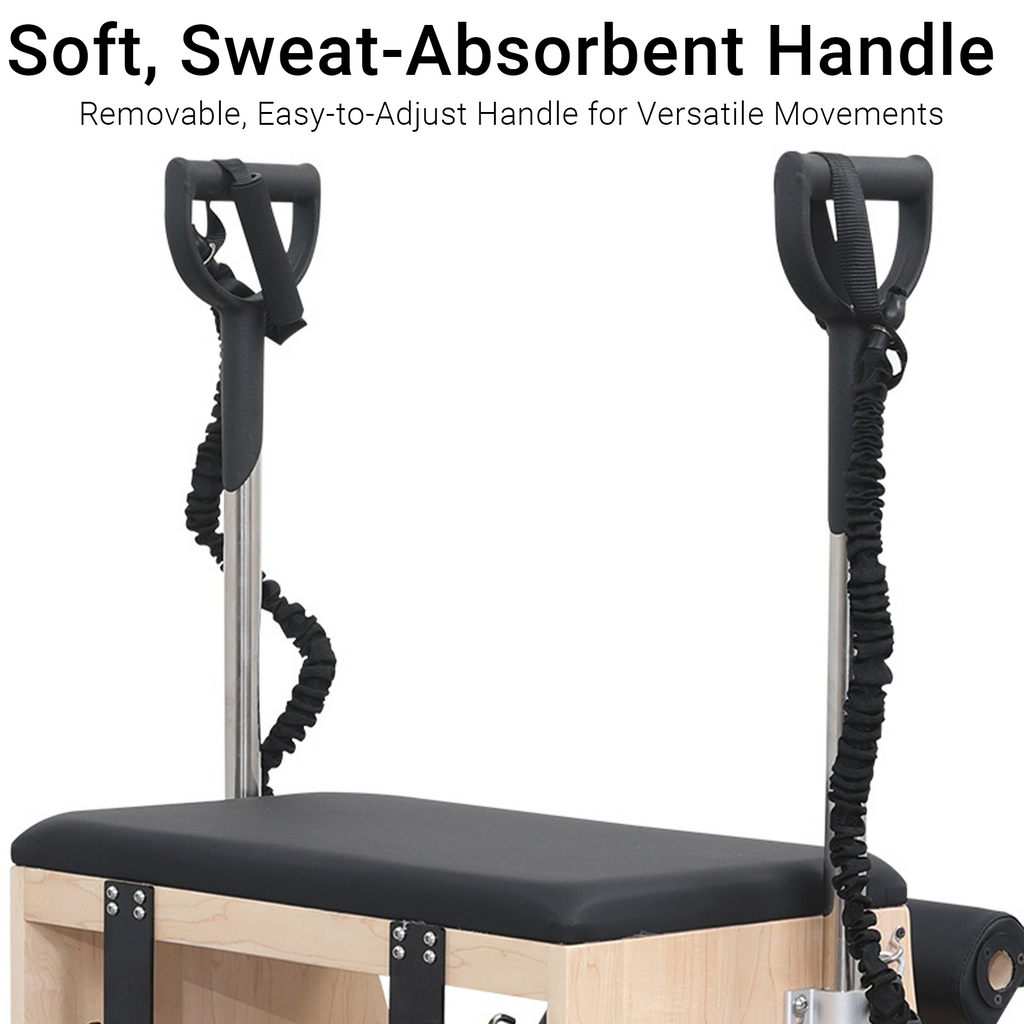 Pilates Chair, Pilates Machine with Split-Pedal,Yoga Fitness Trainer for Home Use & Gym Workout Maple Wood