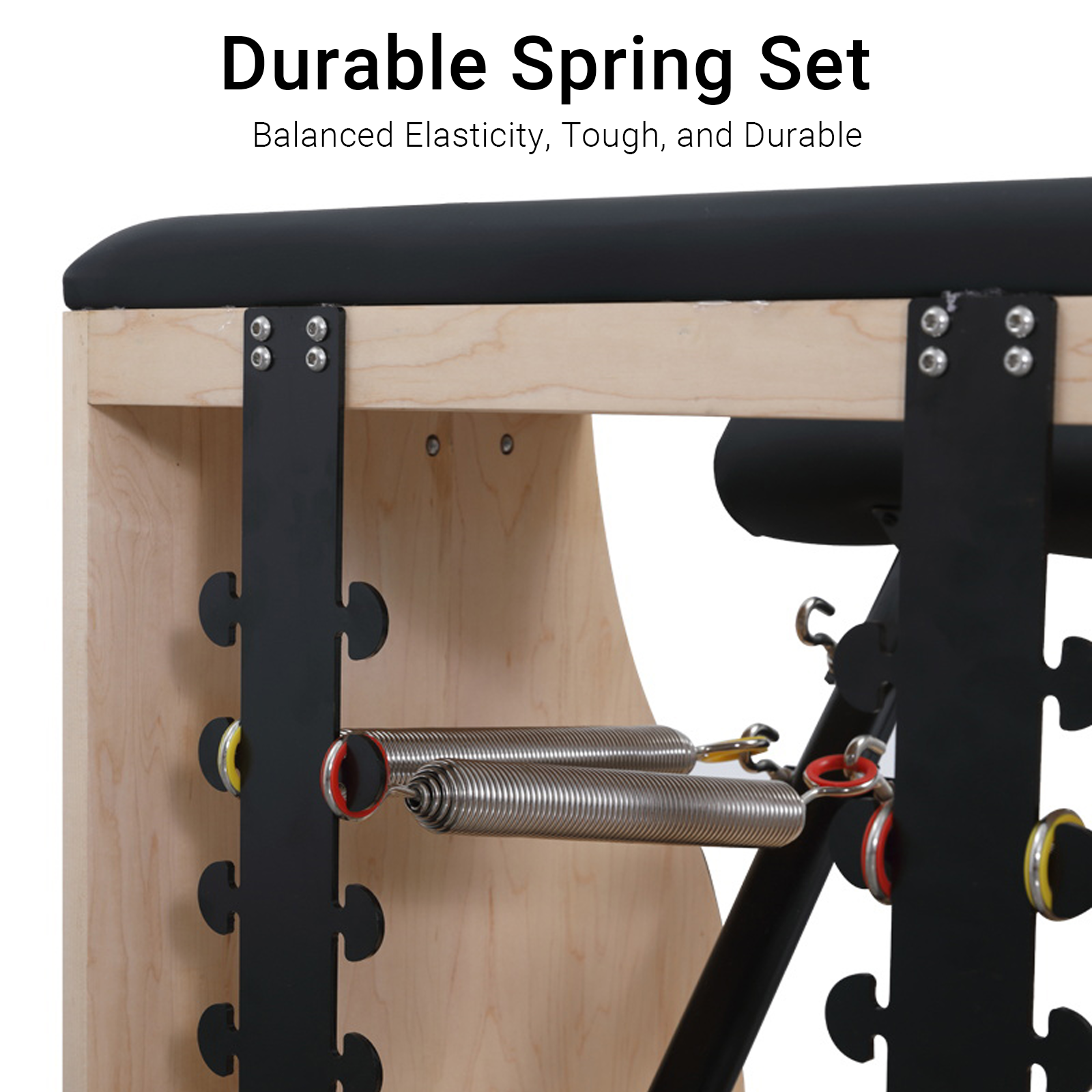 Pilates Chair, Pilates Machine with Split-Pedal,Yoga Fitness Trainer for Home Use & Gym Workout Maple Wood