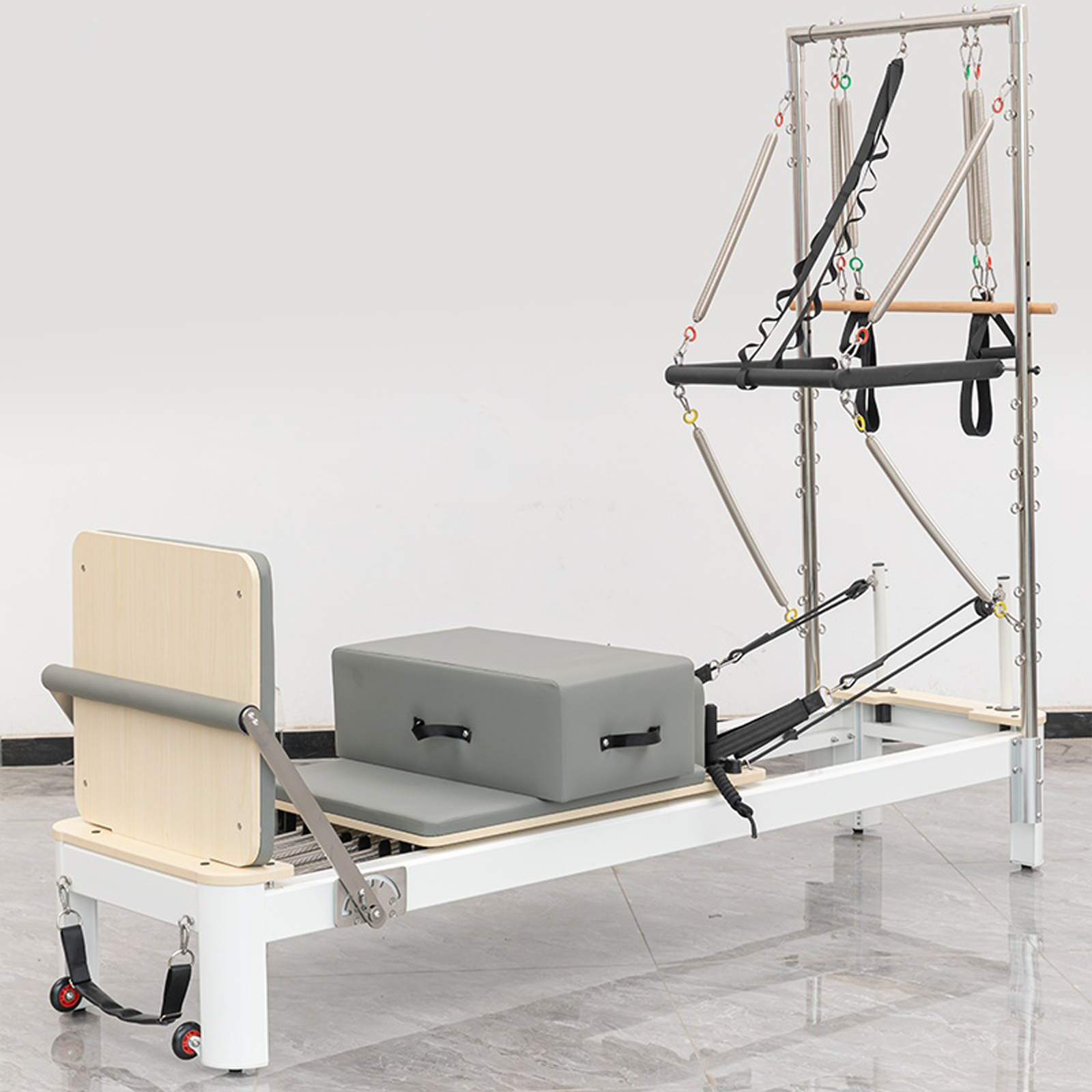 Pilates Reformer Machine,Pilates Reformer with Tower, Pilates Reformer Equipment with Reformer Accessories,Reformer Box, Jump Board,Reformer Pilates Machine for Home Workouts