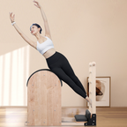 Pilates Ladder Barrel, Pilates Bucket Wooden Spine Corrector Pilates Machine for Balance Training, Core Strengthening and Stretching