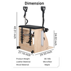 Pilates Chair, Pilates Machine with Split-Pedal,Yoga Fitness Trainer for Home Use & Gym Workout Maple Wood